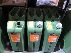 3 X 20L METAL JERRY CAN GREEN