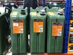 3 X 20L METAL JERRY CAN GREEN