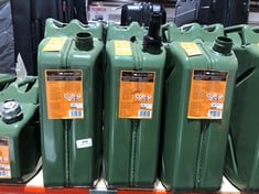 3 X 20L METAL JERRY CAN GREEN