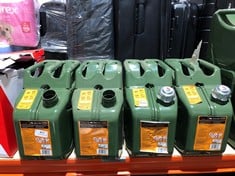 4 X 10L METAL JERRY CAN GREEN