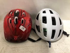 LAZER WHITE BIKE HELMETS - SIZE M TO INCLUDE MARVEL SPIDER-MAN KIDS BIKE HELMET - SIZE 48-52CM