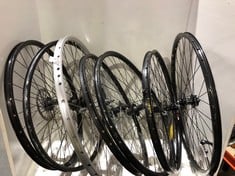 7 X ASSORTED BIKE WHEELS TO INCLUDE KX MTB 26" DOUBLEWALL Q/R CASSETTE REAR WHEEL DISC BRAKE