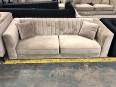 MARY 3 SEATER SOFA IN MINK VELVET - RRP £1010