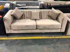 MARY 3 SEATER SOFA IN MINK VELVET - RRP £1010