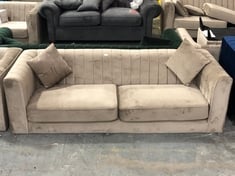 MARY 3 SEATER SOFA IN MINK VELVET - RRP £1010