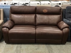 LA-Z-BOY WINCHESTER 3 SEATER POWER RECLINER SOFA IN DARK BROWN LEATHER - RRP £1699