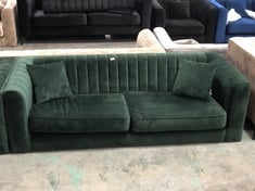 MARY 3 SEATER SOFA IN DARK GREEN VELVET - RRP £1010