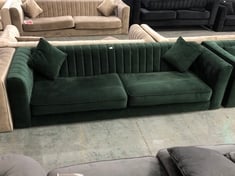 MARY 4 SEATER SOFA IN DARK GREEN VELVET - RRP £1087