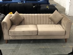 MARY 3 SEATER SOFA IN MINK VELVET - RRP £1010