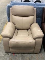 LA-Z-BOY DAYTONA POWER RECLINER ARMCHAIR IN OYSTER LEATHER - RRP £899