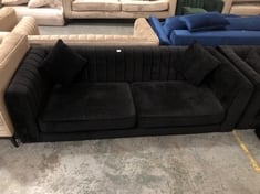 MARY 3 SEATER SOFA IN BLACK VELVET - RRP £1010