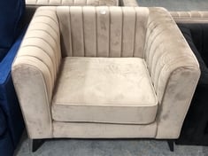 MARY 1 SEATER ARMCHAIR IN MINK VELVET - RRP £651