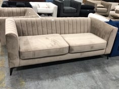 MARY 3 SEATER SOFA IN MINK VELVET - RRP £1010