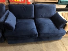 BONNIE 2 SEATER SOFA IN NAVY VELVET