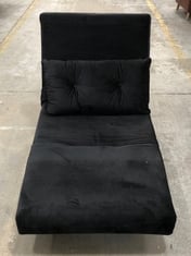 FLIC SMALL SOFA BED IN BLACK VELVET