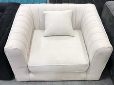 MARY 1 SEATER ARMCHAIR IN POSTINO CREAM FABRIC - RRP £651