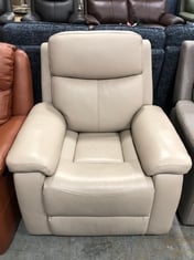 LA-Z-BOY DAYTONA POWER RECLINER ARMCHAIR IN OYSTER LEATHER - RRP £899