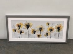 GREEN LILI 'FIELDS OF GOLD' FRAMED PRINT AND MOUNT IN YELLOW / MULTI COLOUR 49.5 X 104.5CM - RRP £180