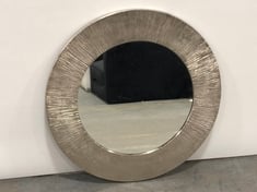 JOHN LEWIS LUNO SCRATCHED ROUND MIRROR IN NICKEL - 74CM DIA - PRODUCT CODE. 74011102 - RRP £175