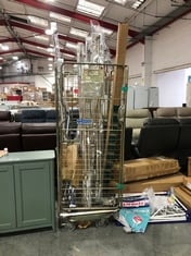 CAGE OF ASSORTED JOHN LEWIS ITEMS TO INCLUDE 28MM FIXED EYELET BALL FINAL CURTAIN POLE KIT (CAGE NOT INCLUDED) (KERBSIDE PALLET DELIVERY)