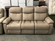 LA-Z-BOY DAYTONA 3 SEATER POWER RECLINER SOFA IN OYSTER LEATHER - RRP £1799