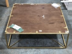 JOHN LEWIS SWOON COFFEE TABLE IN BROWN / BRASS (PART ONLY)