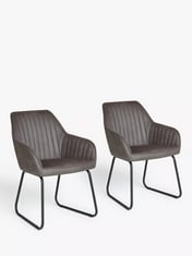 JOHN LEWIS BROOKS II SET OF 2 ARMCHAIR IN MOCHA - PRODUCT CODE. 83613002 - RRP £299