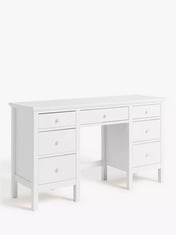 JOHN LEWIS ANYDAY WILTON 7 DRAWER DESK IN WHITE TO INCLUDE STOOL - PRODUCT CODE. 80312215 - RRP £349