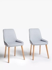 JOHN LEWIS SET OF 2 TORONTO DINING CHAIR IN GREY / OAK - PRODUCT CODE. 83618702 - RRP £254