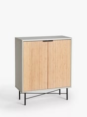 JOHN LEWIS ANYDAY RIDGE STORAGE CABINET IN NATURAL / WHITE - PRODUCT CODE. 86251202 - RRP £229