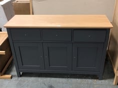 JOHN LEWIS ANYDAY WILTON 3 DRAWER 3 DOOR SIDEBOARD IN DARK GREY / OAK - RRP £399