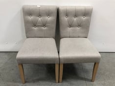 JOHN LEWIS MARGO SET OF 2 DINING CHAIR IN GREY - PRODUCT CODE. 83640802 - RRP £229