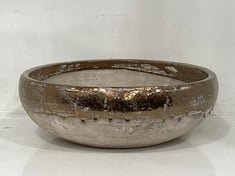 7 X STONE THE CROWS LARGE ROUND BOWL - DIA 39 CMS - TOTAL RRP £420