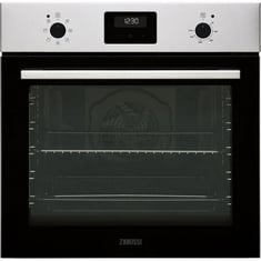 ZANUSSI BUILT IN ELECTRIC SINGLE OVEN IN STAINLESS STEEL - MODEL NO. ZOHNX3X1 - RRP £249