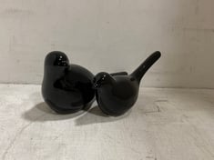 24 X STONE THE CROWS PAIR OF BIRDS - BLACK - LENGTH 8.5/11 CM - TOTAL RRP £552