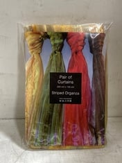 72 X STONE THE CROWS PAIR OF ORGANZA CURTAINS - YELLOW S - LNG 250CM - TOTAL RRP £1728