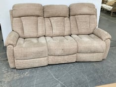 LA-Z-BOY GEORGINA 3 SEATER POWER RECLINER SOFA CREAM FABRIC - RRP £1249