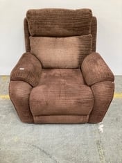 LA-Z-BOY WINCHESTER POWER RECLINER ARMCHAIR IN CHOCOLATE FABRIC - RRP £949