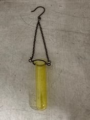 24 X STONE THE CROWS SINGLE TUBE HANGER - YELLOW - HGT 33CM - TOTAL RRP £96