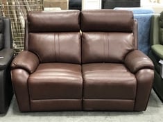 LA-Z-BOY WINCHESTER 2 SEATER POWER RECLINER SOFA IN DARK BROWN LEATHER - RRP £949