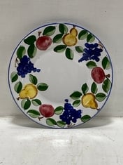 32 X STONE THE CROWS CERAMIC FRUIT DINNER PLATES