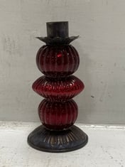 30 X STONE THE CROWS THREE SECTION CANDLESTICK - RED -HEIGHT 15CM - TOTAL RRP £300