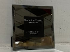 72 X STONE THE CROWS MIRRORED PHOTO FRAME 2" X 2"