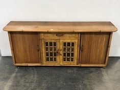 STONE THE CROWS BAMBOO & RATTAN WICKER SIDEBOARD