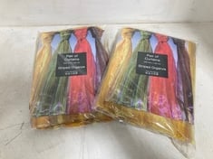 72 X STONE THE CROWS PAIR OF ORGANZA CURTAINS - YELLOW S - LNG 250CM - TOTAL RRP £1728