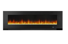 WALL MOUNTED ELECTRIC LED MULTI COLOR 3D HEATING FIREPLACE WITH REMOTE CONTROL - 1300W - 60 INCH - RRP £342