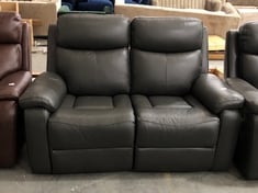 LA-Z-BOY DAYTONA 2 SEATER POWER RECLINER SOFA IN DARK GREY LEATHER - RRP £1399