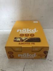 20 X NAKD RAW FRUIT & NUT BARS BANOFFEE PIE FLAVOUR (BOX OF 18) BB: 15/10/2024.