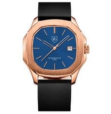 MEN’S RAYMOND GAUDIN WATCH - 316 STAINLESS STEEL CASE - JPN MOVEMENT BLUE DIAL RUBBER STRAP EST RRP £740.