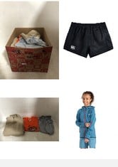 15X ASSORTED KIDS CLOTHING TO INCLUDE DARE 2B CHILDRENS EXPLORE MOUNTAIN ACTIVE FLEECE, CANTERBURY KID'S COTTON SHORTS, BLUE, AGE 14 (XL).